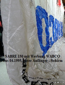 SABRE 150 mit Werbung WABCO
aus 04.1995, guter Anfnger - Schirm